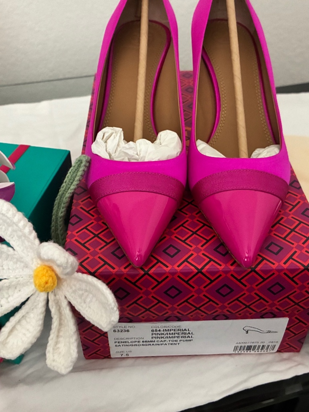 Tory Burch Imperial Pink Penelope 65 mm Cap-Toe Pump